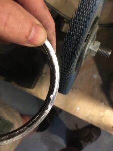 Tiffany style bent slag glass panel repair