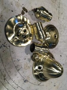 Tiffany style bent slag glass panel repair