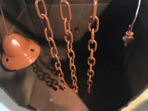 Tiffany style bent slag glass panel repair