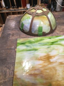 slag glass lamp panels for sale